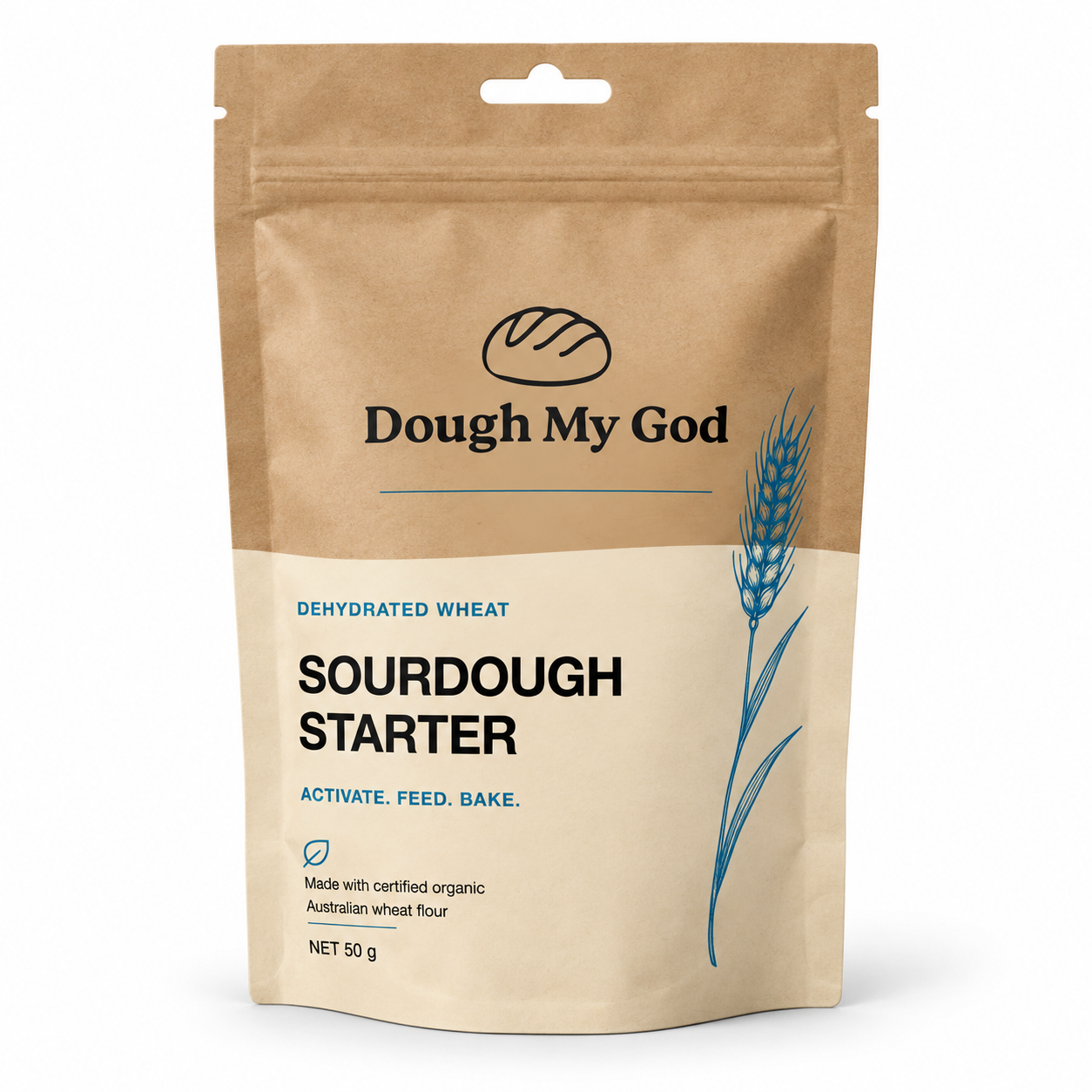 Dough My God dehydrated wheat sourdough starter, 50 g